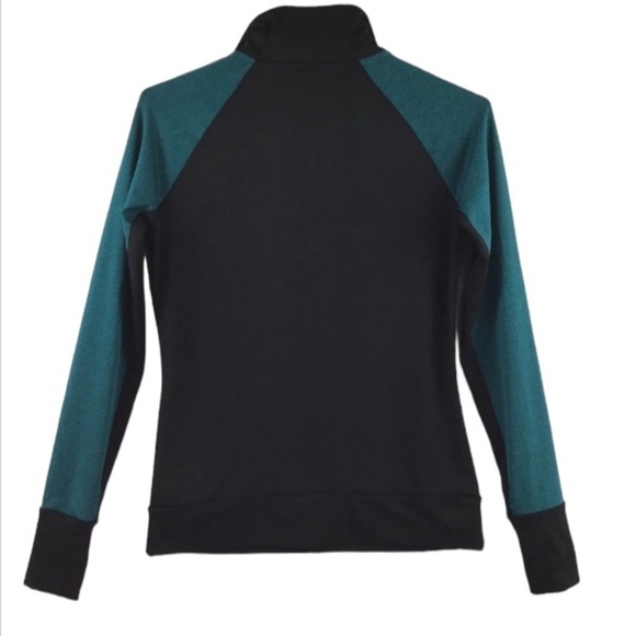 Aeropostale Live Love Dream Quarter Zip Teal & Black Pullover Size Small - Picture 2 of 8